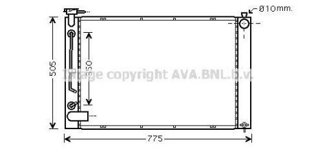 AVA LEXUS Радіатор охолодження двиг. RX 3.0 03- ava cooling to2343