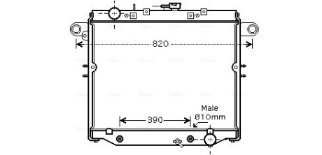 Радіатор охолодження двигуна Toyota LC100 (98-08) 4,2d AT AVA ava cooling to2378 (фото 1)