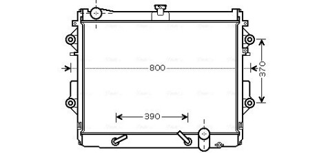 Радіатор охолодження LEXUS LX 570 (07-) (AVA) ava cooling to2491 (фото 1)