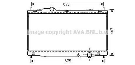 AVA LEXUS Радіатор охолодження двиг. GS 300, 350, 450 05- ava cooling to2495