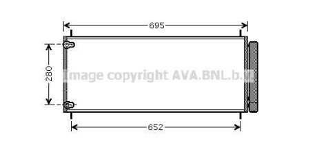 AVA TOYOTA Радіатор кондиціонера Auris, Corolla 06- ava cooling to5406d