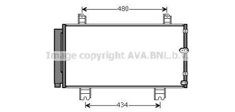 AVA LEXUS Радіатор кондиціонера (конденсатор) з осушувачем IS 250 06- ava cooling to5572d