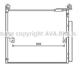 AVA TOYOTA Радіатор кондиціонера LAND CRUISER PRADO 2.8 D-4D 18- ava cooling to5657d