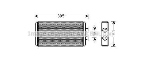 AVA LEXUS Радіатор опалення LS 430 00- ava cooling to6693