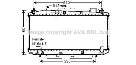 AVA TOYOTA Радіатор охолодження двиг. Rav 4 II 2.0D 01- ava cooling toa2348