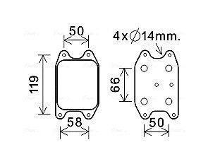 Охолоджувач оливи ava cooling vn3394