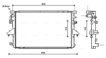 Радиатор охлаждения двигателя VW T5 2,0TSI 2,0TDI 10> AVA ava cooling vna2317 (фото 1)