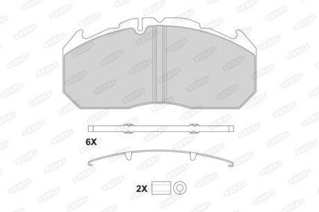 Комплект гальмівних колодок, дискове гальмо beral 2921028004145504