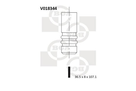 Клапан двигателя bga v018344