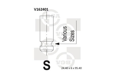 Клапан двигуна bga v162401