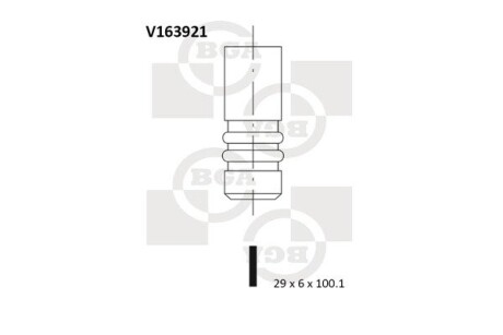 Клапан выпускной bga v163921