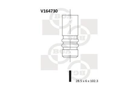 Клапан двигателя bga v164730