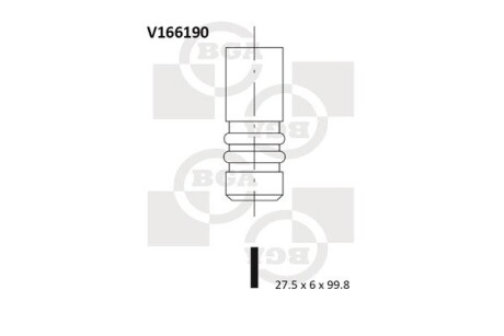 Клапан двигуна bga v166190