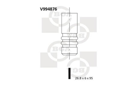 Клапан двигателя bga v994876