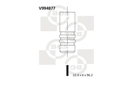 Клапан двигателя bga v994877