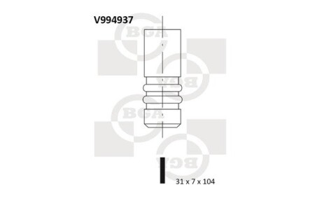 Клапан двигателя bga v994937