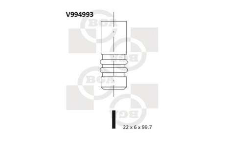 Клапан двигуна bga v994993