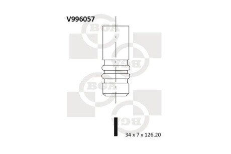 Клапан двигуна bga v996057