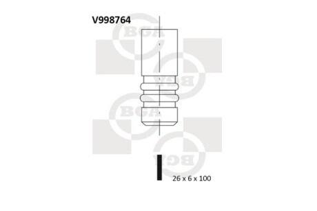 Клапан двигуна bga v998764