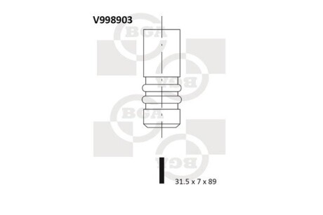 Клапан двигуна bga v998903