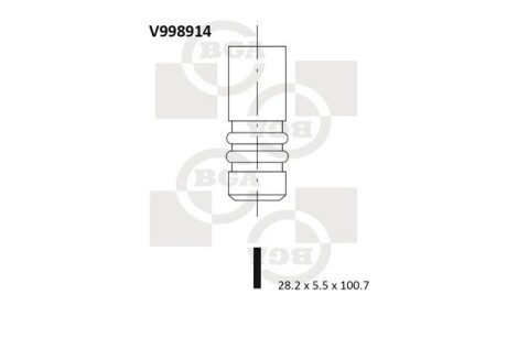 Клапан двигуна bga v998914