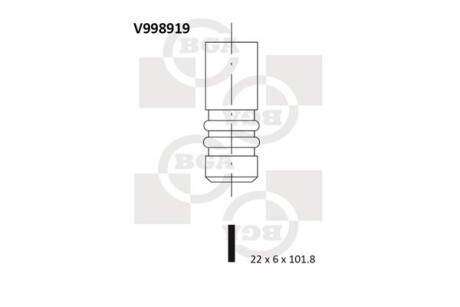 Клапан двигуна bga v998919