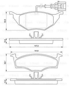 Гальмівні колодки перед. AUDI A2 1,2TDI 99-05 (з датчик.) bosch 0986424632