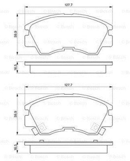 Колодки гальмівні (передні) Mitsubishi L200/L300/Pagero 80- bosch 0986460978