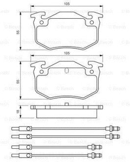 Колодки гальмівні (задні) Citroen BX 82-94 bosch 0986466350