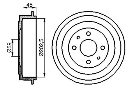 Гальмівний барабан bosch 0986477109