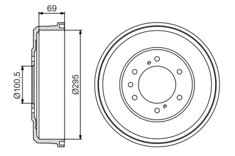 Барабан тормозной bosch 0 986 477 165