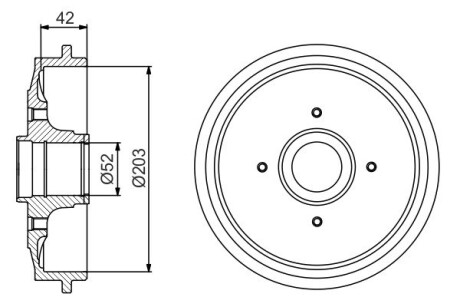 Гальмівний барабан bosch 0986477201