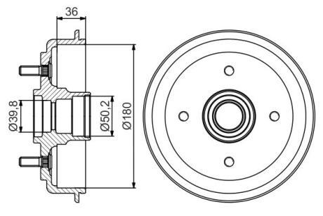 Барабан тормозной bosch 0 986 477 238