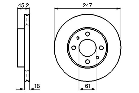 Тормозной диск bosch 0986478459