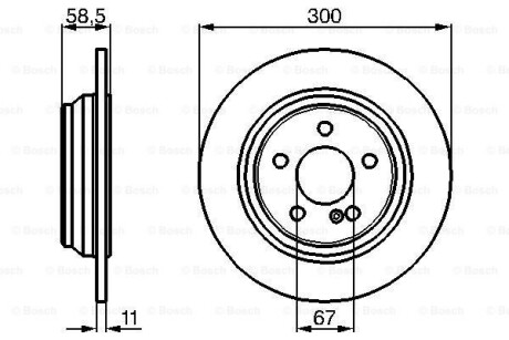 Диск тормозной задний bosch 0986478472