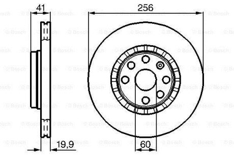 Гальмівний диск передн.OPEL Astra/Corsa/Vectra/Tigra bosch 0986478535