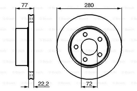 JEEP диск гальм. передн. Cherokee -01 bosch 0986478694