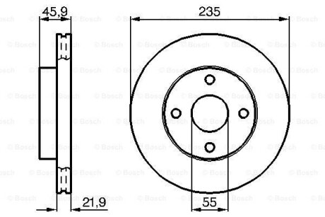 Диск тормозной bosch 0986478787