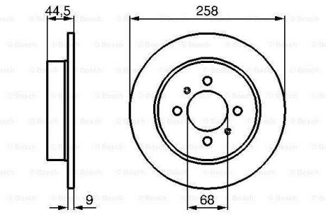 Диск гальмівний задній NISSAN ALMERA bosch 0986478836