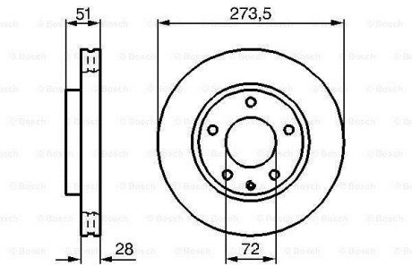 Диск гальмівний bosch 0986479016