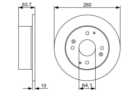 Диск тормозной bosch 0986479504 (фото 1)