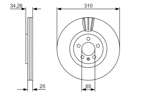 Тормозной диск bosch 0986479642 (фото 1)