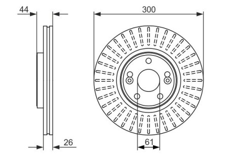 Диск тормозной передний bosch 0986479668