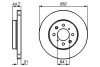 Диск гальмівний (передній) Honda Civic V/VI/VII 90-05/Jazz 08-/CRX 89-98 (262x21) bosch 0986479B23 (фото 5)