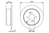 ДИСК тормозной задний COATED bosch 0986479C08 (фото 5)