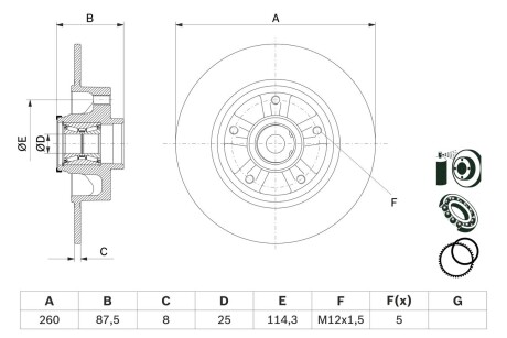 Тормозной диск bosch 0986479E79