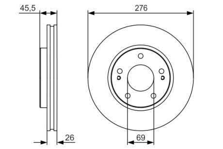 Диск тормозной bosch 0 986 479 S00