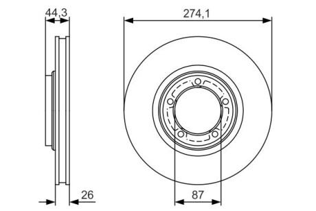 Диск тормозной bosch 0 986 479 S79