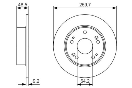 Диск гальмівний bosch 0986479T81