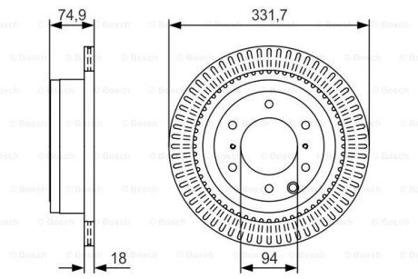 Диск тормозной bosch 0986479T90 (фото 1)